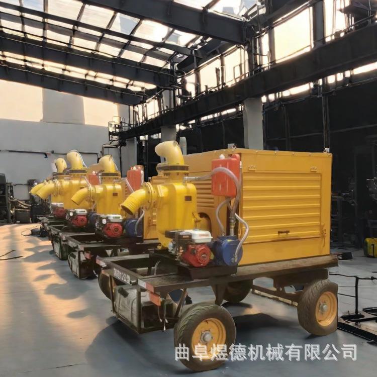 柴油机水泵机组500/1000立方移动泵车自吸泵排涝防汛市政排水泵