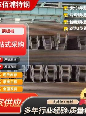 建桥围堰基坑支护用热轧钢板桩SY390钢板桩U型桩止水钢板桩
