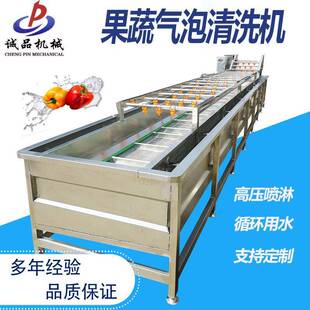 酸菜海带脱盐气泡清洗机中药材大姜清洗设备土豆青椒喷淋清洗机