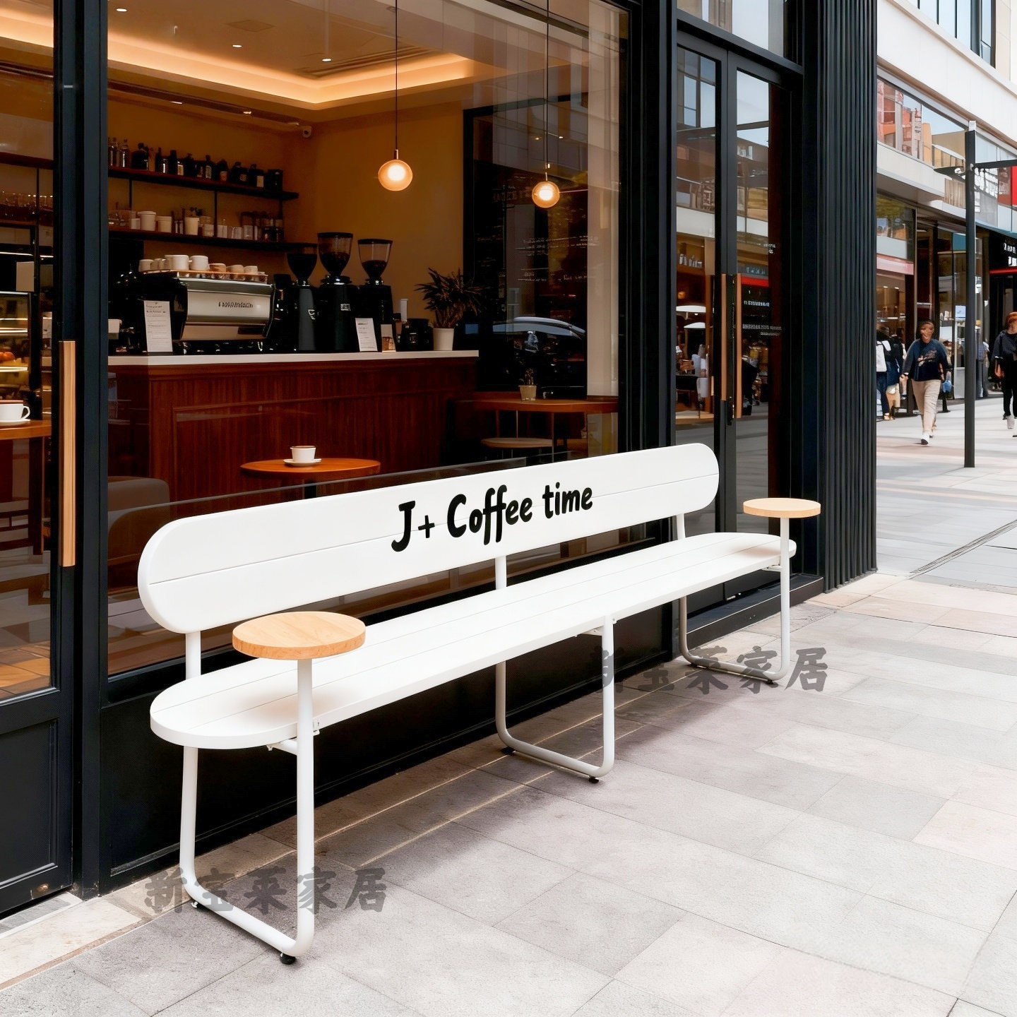 多巴胺户外休闲长椅定制