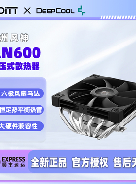 九州风神AN600 下压式CPU风冷散热器 67MM高12015风扇支持9800X3D
