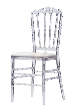 现代Chiavari餐椅户外婚礼耐用透明树脂花园客厅铁厅塑料派对