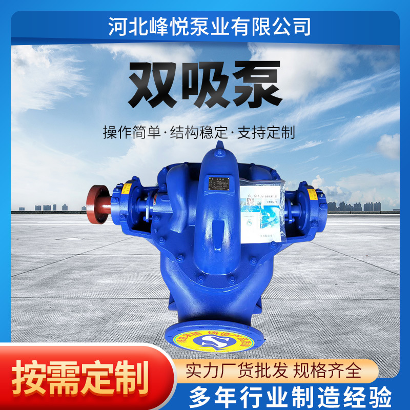 40SH-B双吸泵卧式中开双吸泵10SH-13增压水利工程循环清水离心泵