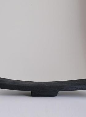 侘寂风装饰木质托盘长方形木盘高级感手工长盘民宿茶盘软装饰品