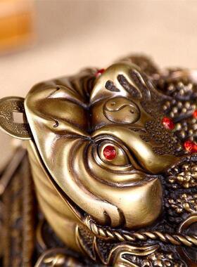 全铜金蟾摆件招财三脚蟾蜍店铺开业礼品家居镇宅装饰品摆设工艺品