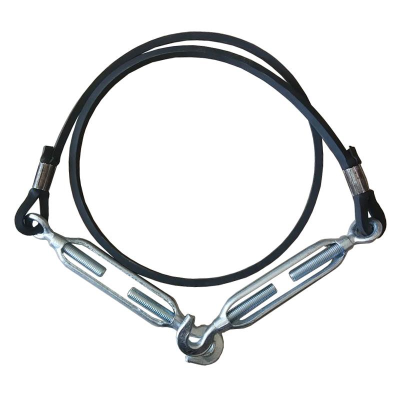 高栏挂车货车车厢拉绳货箱钢丝绳双头花兰可调横拉固定立柱牵引绳