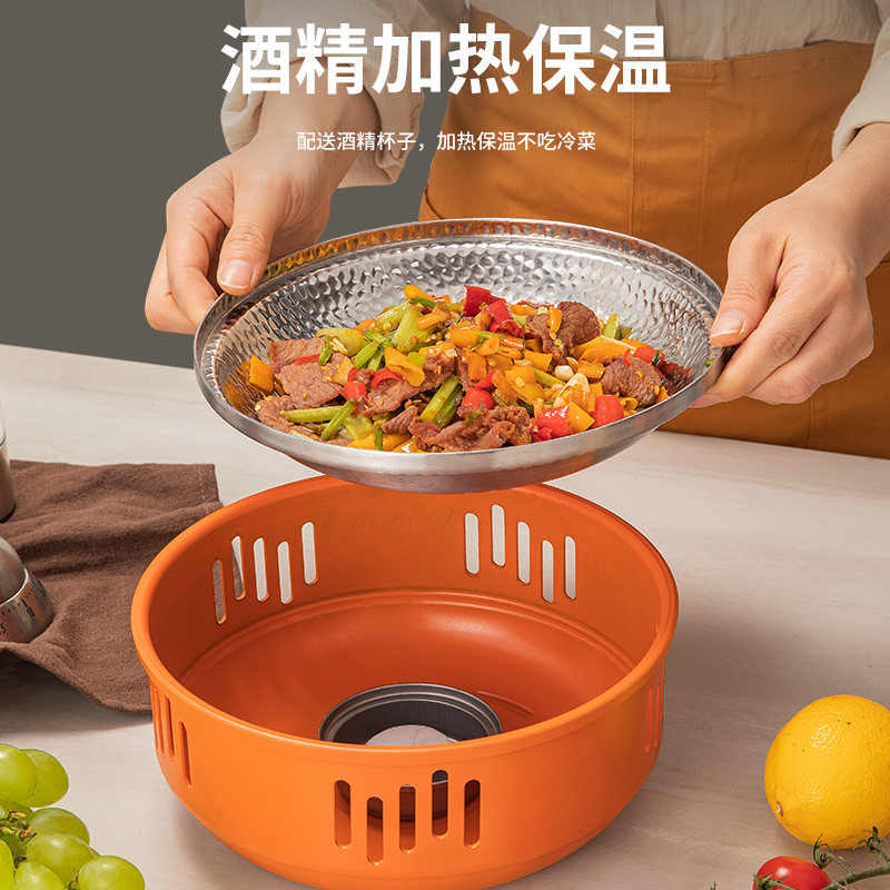 干锅牛蛙专用锅酒精炉小火锅家用不锈钢锅仔暖汤炉Y麻辣香锅餐具