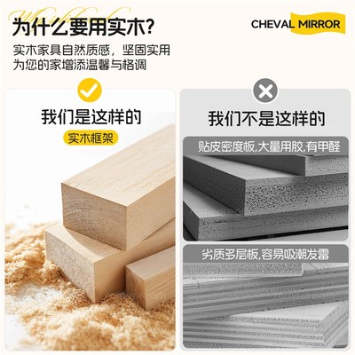 实木全身镜落地镜家用可移动w旋转置物杂志书架挂衣架一体全身镜