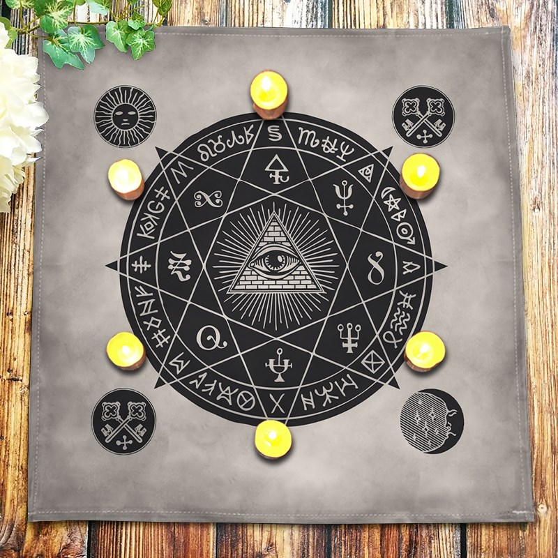 八阵图塔罗牌桌布推牌布棋盘游戏桌游H背景布仪式布全视之眼 定制