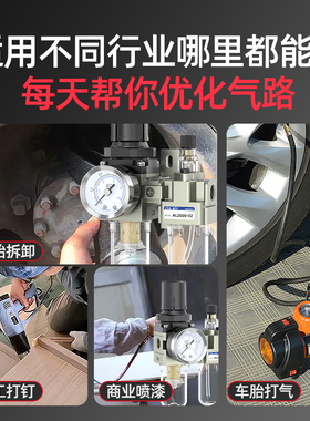 油水分离器d过滤器亚德客型空气调压真空气源处理器二联配件AC201