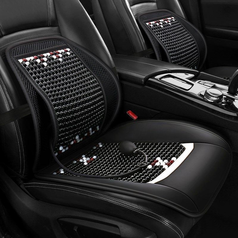 木珠汽车坐垫f腰靠一体高端夏季单片通风座椅座垫屁股垫子四季通