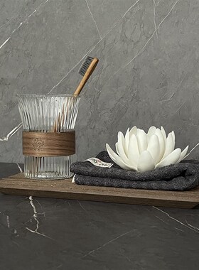 YASA【c中式洗漱组合】样板间卫生间浴室台新中式托盘毛巾道具软