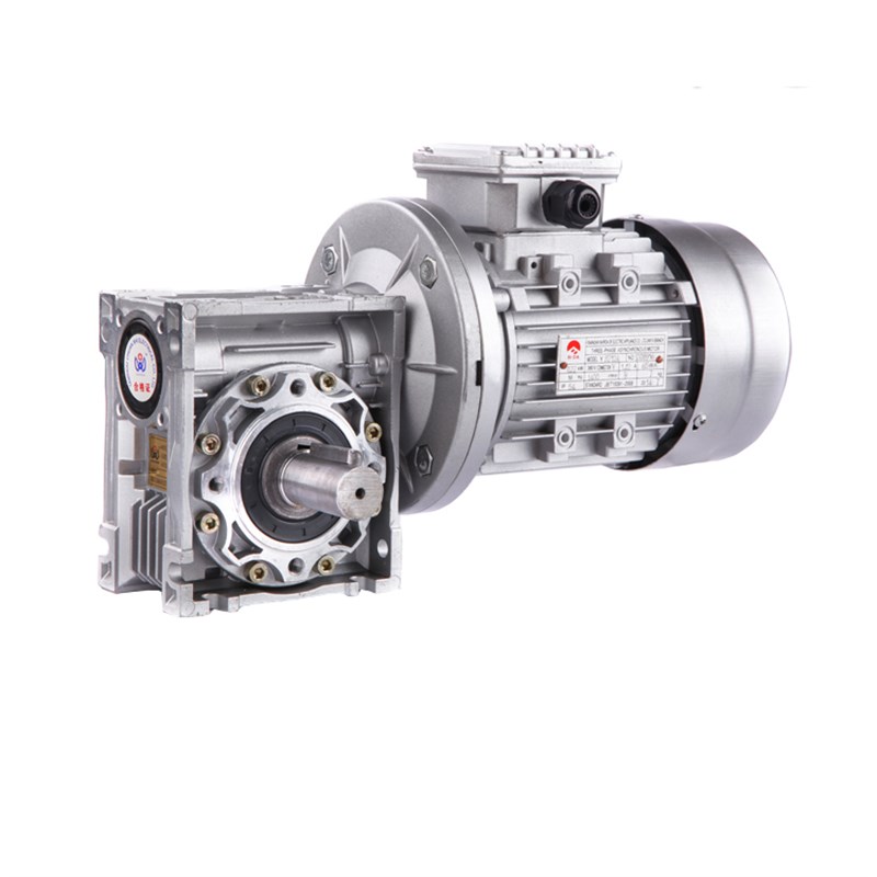 NMRV蜗轮蜗杆减速机变速器调速箱涡轮涡杆R铝壳带刹车变频电机