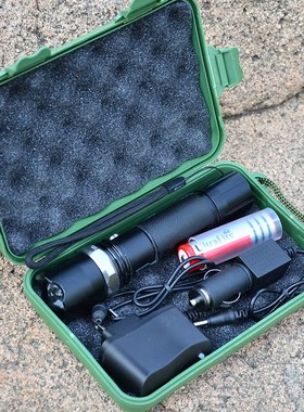 3W强光手电筒 远射LEtD手电防水家用骑行变焦调焦带救生锤电筒