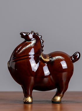 招财唐马摆件迷你小号创意家居书房客厅办K公室桌面装饰工艺品摆