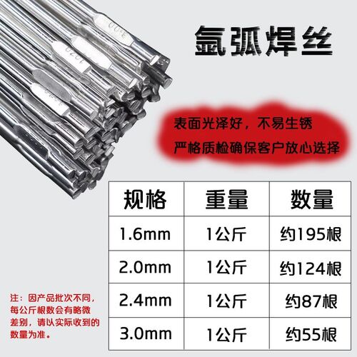 ER5356铝合金氩弧焊丝5356铝镁合金焊丝直条氩Q弧焊铝焊丝焊条2.4