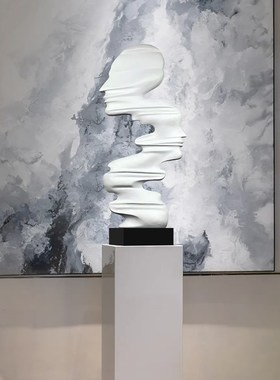 现代简约抽象人物树脂雕塑摆件样板间创意玄P关落地艺术软装饰品