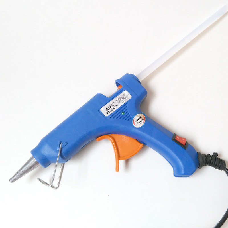尹娘子手工DIY工具扁插带开关热熔胶枪20W材料透明热熔棒7mYm*27c