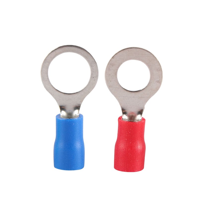 欧式RV1.25-3j.2圆形O型冷压端子2/3.5/5.5/4/5/6预绝缘铜鼻子黄