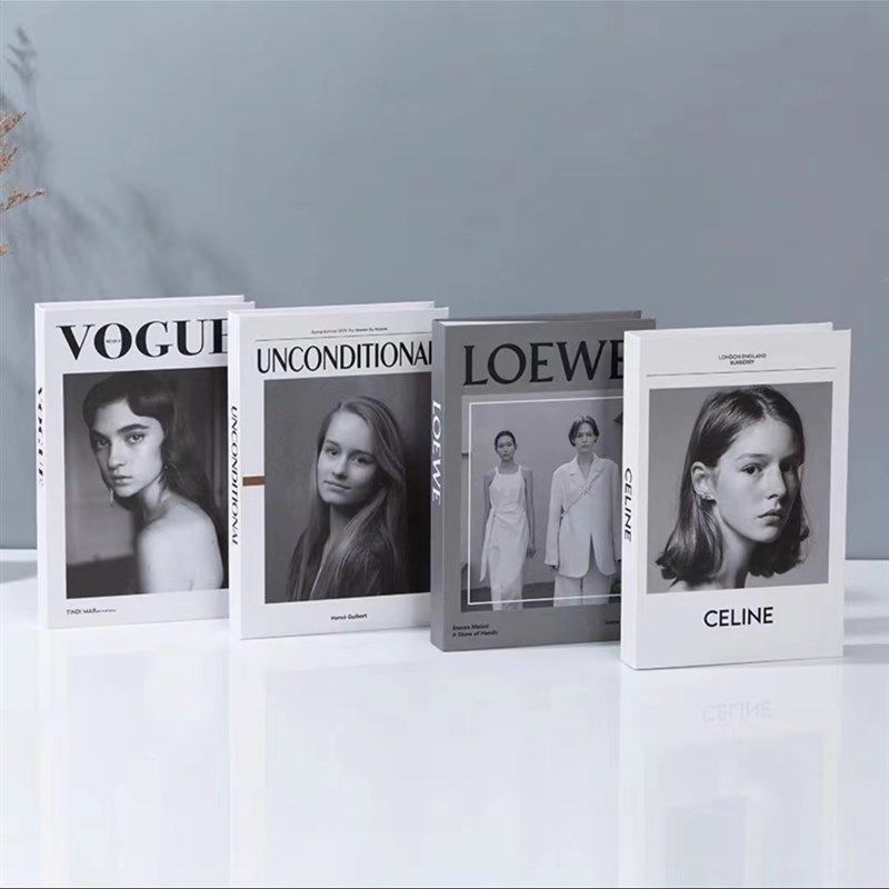 ins风假书装饰书软装杂志封面仿真书壳时尚模P特简约摄影道具书摆,家居饰品,桌面摆件,淘宝优惠券,粉丝福利购,淘宝优惠卷