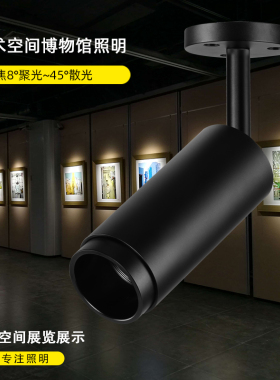 可聚光变焦led射灯o餐厅餐桌明装吸顶射灯店铺酒吧家居展厅调焦灯