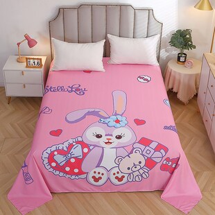 艾莎公主床单单件冰雪奇缘卡通爱A莎女孩学生卡通儿童单人家用床