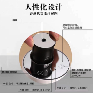 多特瑞无水香薰机家n用卧室车载自动喷香免插电冷香仪精油香薰器