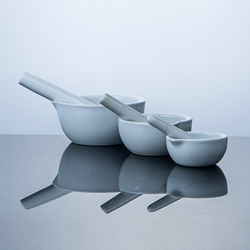 陶瓷研钵玻璃乳钵 实验室t捣药碗 研药器磨药碗 加厚研磨器 研磨