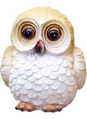 阳台布置摆设户外庭院露台装饰园艺太H阳能猫头鹰创意亮灯花园摆