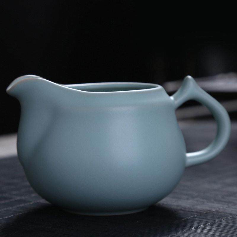 汝窑天青色公道杯开片茶海茶具单个配件分茶器功夫茶具陶瓷养金线,餐饮具,公道杯,淘宝优惠券,粉丝福利购,淘宝优惠卷