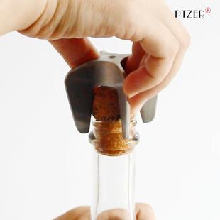 PTZER家用香槟起泡酒开瓶器葡萄酒红酒女生开酒器防压不锈钢开瓶