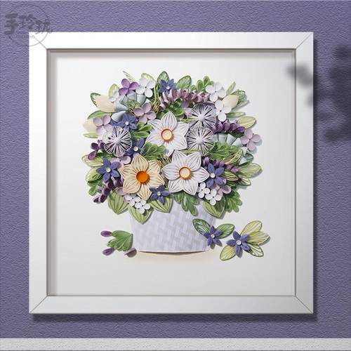 手玲珑纸艺材料包 衍纸画花篮diy制作 卡纸金元宝彩色卡纸硬卡纸