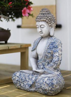创意摆件中式禅意佛像庭院装饰户外花园阳台布置客厅艺术玄关摆设