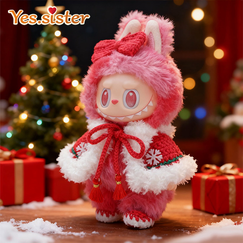labubu拉布布圣诞手工钩织娃衣一二三代针织衣服斗篷套装原创设计,模玩/动漫/周边/娃圈三坑/桌游,棉花娃娃/毛绒玩具娃衣,淘宝优惠券,粉丝福利购,淘宝优惠卷