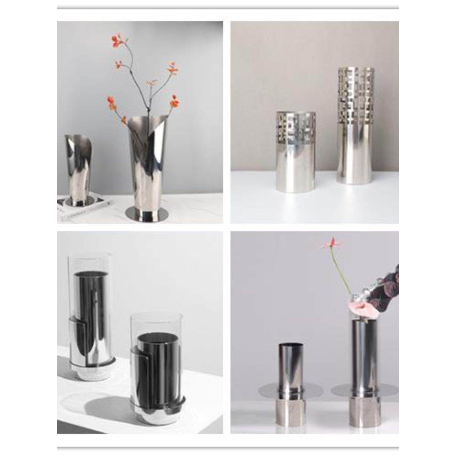 现代风格不锈钢插花软装饰客厅咖啡桌餐厅样板房高端花瓶,家居饰品,花瓶,淘宝优惠券,粉丝福利购,淘宝优惠卷