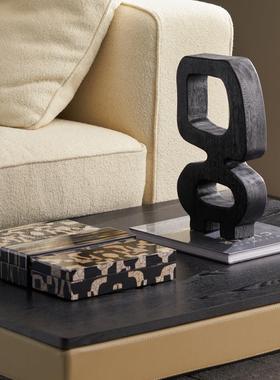 新古典客厅异形摆件香炉折扇桌面小屏风苔藓盆摆花桌面氛围感布置