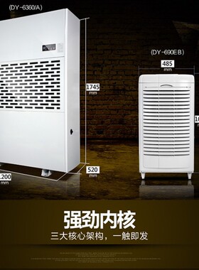 DEYE大功率强劲去湿商用工业用涡轮风道DY-6360/A德业大型除湿机