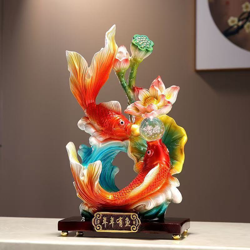 年年有鱼招财摆件创意新中式