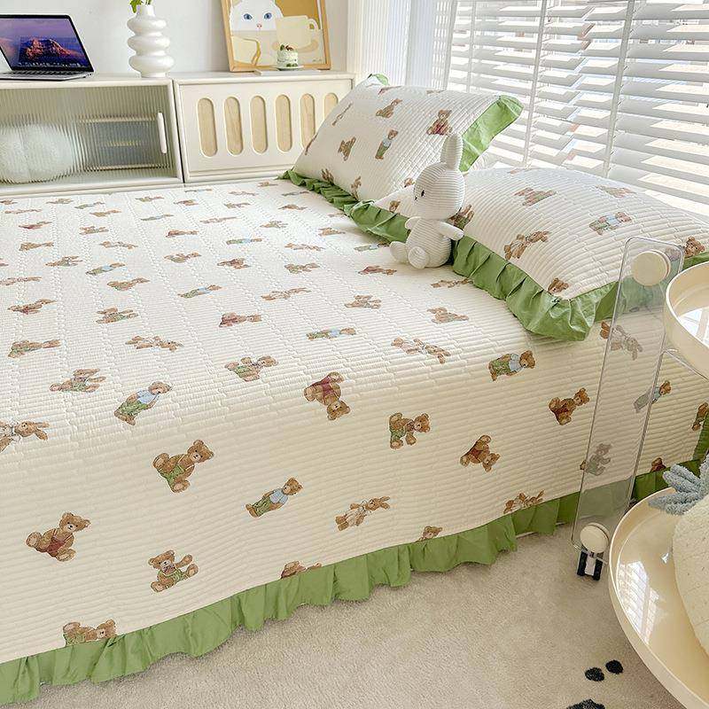 A类纯棉床盖三件套四季款简约全棉加厚绗缝床单榻榻米夹棉床罩,床上用品,床裙,淘宝优惠券,粉丝福利购,淘宝优惠卷