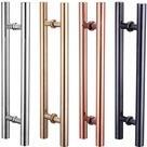 玻璃门拉手不锈钢方管玫瑰金黑钛金色黑色推拉大木包厢门把手