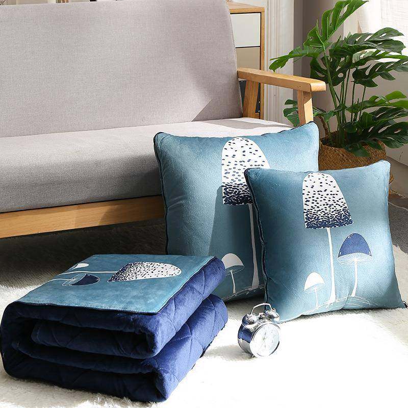 加厚折叠车载水晶珊瑚绒两用抱枕被子沙发午睡靠垫毯企业加印LOGO,居家布艺,抱枕被,淘宝优惠券,粉丝福利购,淘宝优惠卷