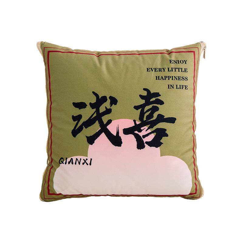 新中式国风抱枕被子二合一两用空调被高级感车用靠垫轻奢客厅靠背,居家布艺,抱枕被,淘宝优惠券,粉丝福利购,淘宝优惠卷