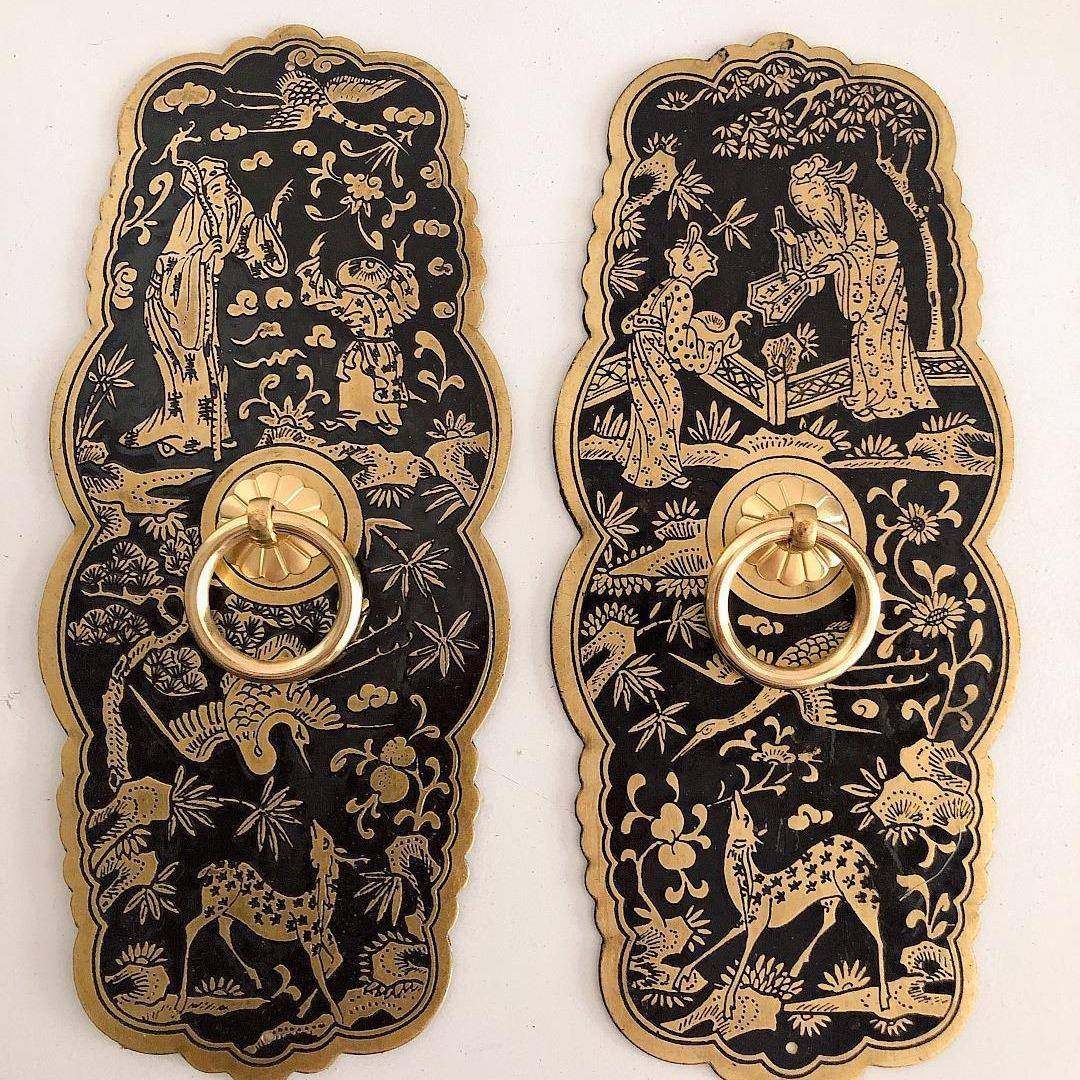 仿古衣柜铜拉手新中式铜拉手现代简约家具柜门铜把手雕刻花片拉手,住宅家具,拉手,淘宝优惠券,粉丝福利购,淘宝优惠卷