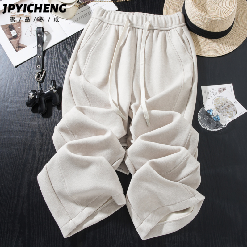 松紧腰简约百搭聚品衣成长裤保暖