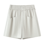 女2025新款 宽松直筒裤 冬季 白色休闲阔腿短裤 爆款 休闲运动裤 子热裤