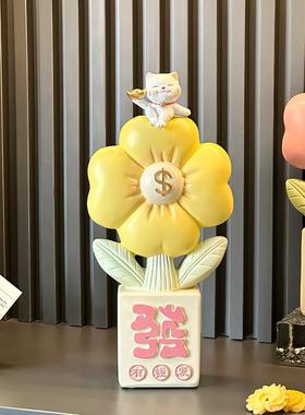 创意有钱花摆件招财前台开业礼物客厅电视柜玄关家居装饰乔迁礼品