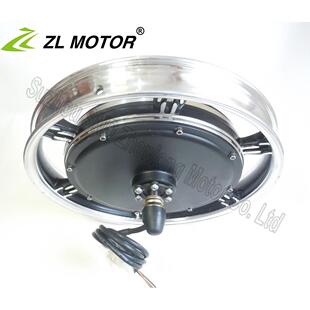 48v16寸 自行车改装专用前驱电机36v500W 电动车改装碟刹电机