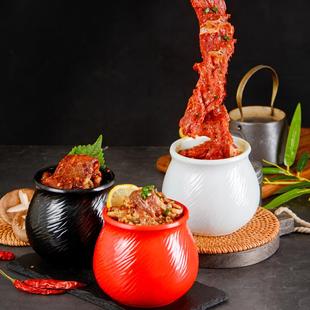 料理创意烤肉店盘子串串香火锅店签签餐具牛肉牛肋条酱肉罐子 日式