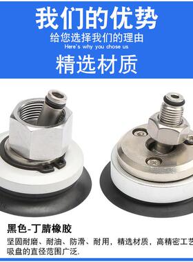 机械手真空吸盘工业万向摇摆PU/PUGB-20/30/40/60/80/100/120/150