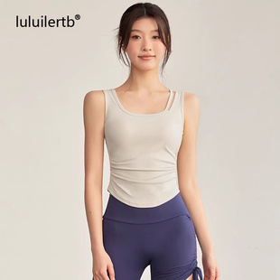lulu 美背背心瑜伽服跑步訓練健身文胸 ilertb運動內衣女2025夏季
